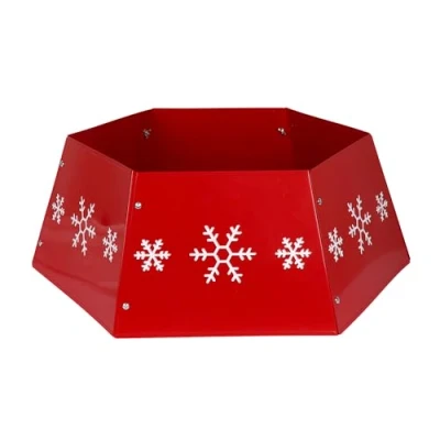 Image of Christmas Tree Collar Red and White Skirt