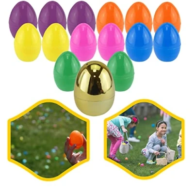 Image of 15Pcs Easter Fillable Eggs, Refillable Golden Surprise Egg, Basket Stuffers Fillers, Kids Crafts