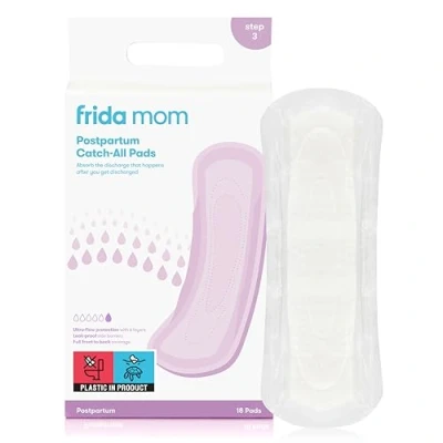 Image of Frida Mom Postpartum Pads: Leak Proof Feminine Care Maxi Pads, 6 Layers of Protection for Maximum Absorbency, 18 Count
