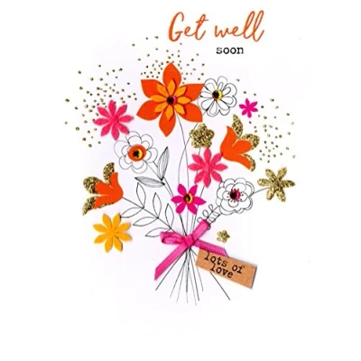 Image of Get Well Soon Irresistible Greeting Card Embellished Cards
