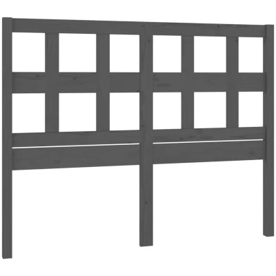 Image of vidaXL Bed Headboard Grey 155.5x4x100 cm Solid Wood Pine