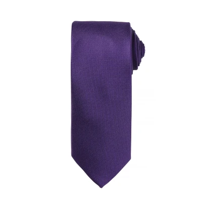 Image of Premier Mens Slim Textured Knit Effect Tie (Purple) One Size