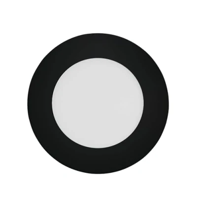 Image of Eglo Connect.z Smart Home LED Bathroom Spotlight Fueva Z, Flat spot Light for Ceiling, Ø 4.7 inches, ZigBee, app and Voice Control, Warm Cool White, dimmable, Black, IP44