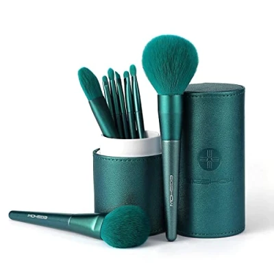 Image of Makeup Brushes Sets with Cylinder Box, EIGSHOW 8 Pcs Professional Brush Set Synthetic Cosmetics Foundation Powder Concealers Blending Eye Face Kabuki