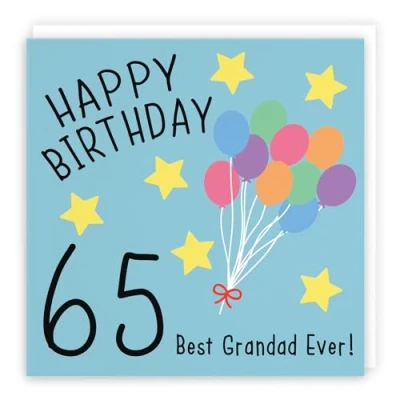 Image of Hunts England Grandad 65th Birthday Card Happy 65 Best Ever Original Collection Fun
