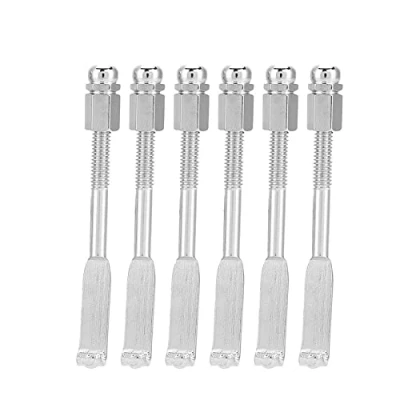Image of Tomotato 24 Pcs Banjo Hooks, Metal Flat Hooks Adjustable Tension Round Bracket Accessory