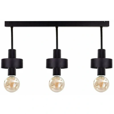Image of Unica Ceiling Spotlight Bar Black, 60cm, 3x E27