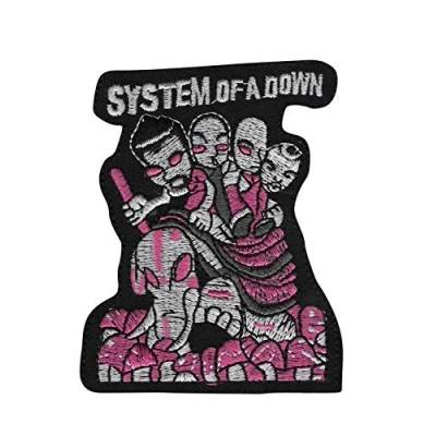 Image of System of A Down Purple Patch Badge Embroidered Iron on Applique Souvenir Accessory