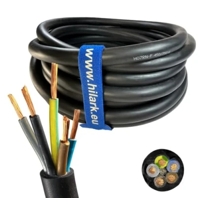 Image of Hilark Rubber cable H07RN F 5x6 mm2 (1 m, Black)