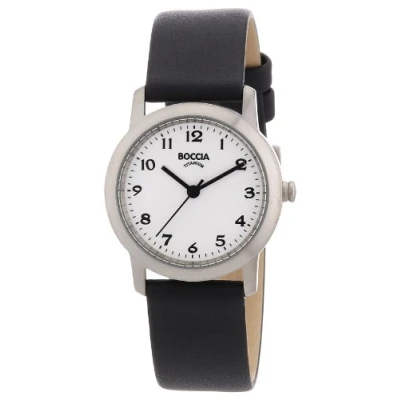 Image of Boccia Women&#039;s Analogue Quartz Watch with Leather Strap B3170 01