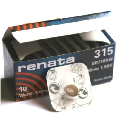 Image of 1 x Renata 315 Swiss Made Lithium Coin Cell Battery SR716SW