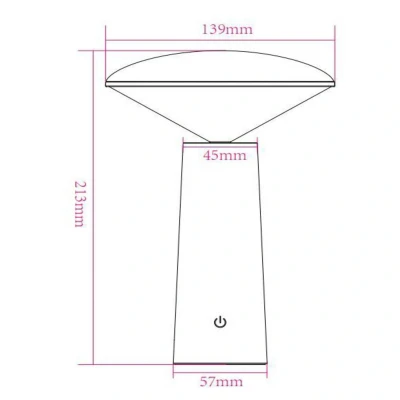 Image of Lucide Jive LED outdoor table lamp battery dimmable black