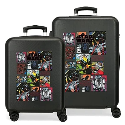 Image of Star Wars Galactic Team Suitcase Set Black 55/65 cms Rigid ABS Side Combination Lock 104L 6 kgs 4 Double Wheels Hand Luggage