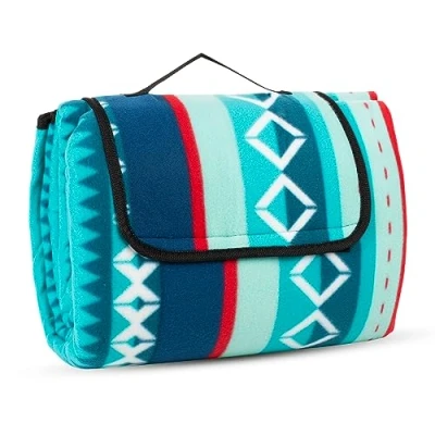 Image of ASAB Large Picnic Blanket Waterproof Backing 200 x 200cm Washable and Slip Resistant Beach Convenient Carry Handle Quick Dry Mat Fold Up for Outdoor Camping Travel Parks