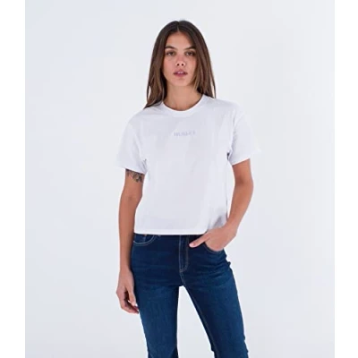 Image of Hurley Women&#039;s Wave Tee T Shirt, Blanco, XS