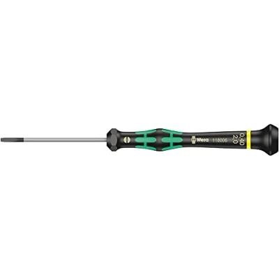 Image of Wera 05030103001 0.4 x 2 60 mm &quot;Kraftform 1578A&quot; Micro Screwdriver for Slotted Screws Silver