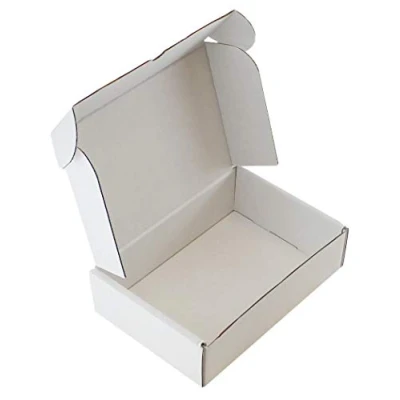 Image of White Shipping Storage Boxes Postal MAILING Gift Packet Small Parcel ☆ Size: 10&quot; x 7&quot; 3&quot; (25cm 17.5cm 7.5cm) for: A5/C5 Sized Photos, Tablets, PERFUMES (10)