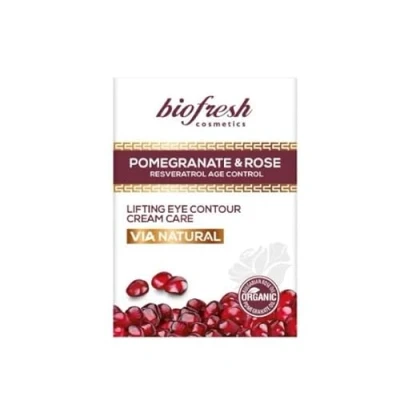 Image of Biofresh cosmetics Via Natural Women&#039;s Eye Cream with Pomegranate, Rose Water &amp; Resveratrol Care Creatine for Skin Care, Cream, Skincare, Moisturising Face 25 ml