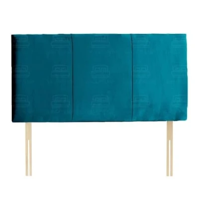 Image of Gallop Sleep Alton Plush Velvet Headboard for Divan Bed Bedroom Furniture (Small Double 4 FEET, Height 20 INCHES, Teal)