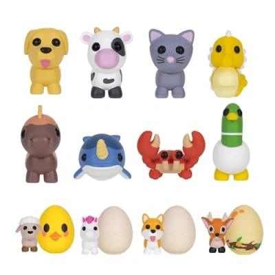 Image of Adopt Me! Pets 10 Figure Multipack Mystery Series 1 Styles Top Online Game Fun Collectible Toys for Kids Featuring Your favourite Pets, Ages 6+