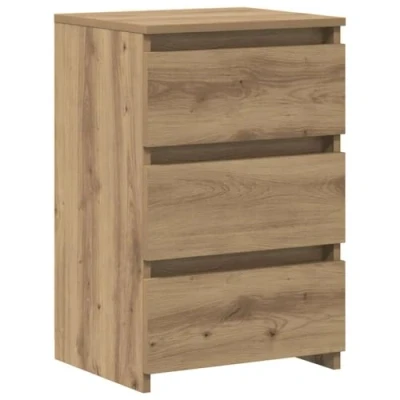 Image of vidaXL bedside cabinets/nightstands artisan oak engineered wood 40x35x62.5 cm bedroom living room use storage solution