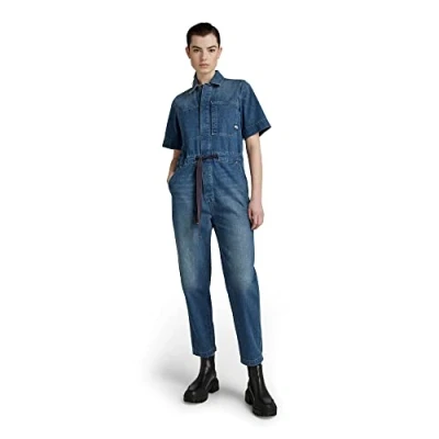 Image of G Star RAW Womens Army Jumpsuit Blue Cotton Size Small