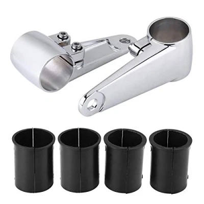Image of EBTOOLS Fork Headlight Mounting Bracket Mount Motorcycle 2pcs Chrome Side Front for 35mm 41mm Tube