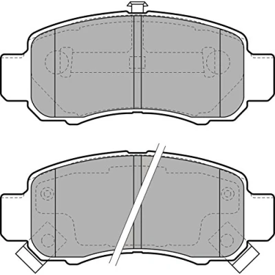 Image of 06450S34000, 06450S3Y000, 06450S3Y010, 06450S3YA00, 06450S3YE60 Brake pad set DELPHI LP1973 with acoustic wear warning without accessories