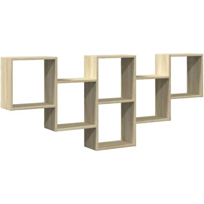 Image of vidaXL Wall Shelf Sonoma Oak 159x18x66 cm Engineered Wood