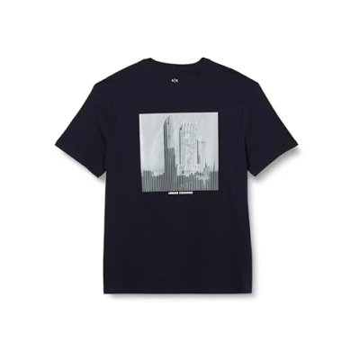 Image of Armani Exchange Skyscraper Cotton Jersey T Shirt S
