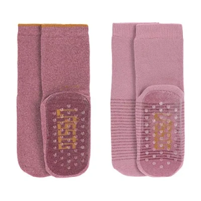 Image of LÄSSIG Anti slip Socks 2 pcs. assorted rosewood/rose, Size: 27 30