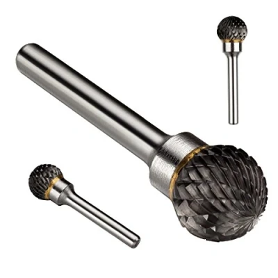 Image of sourcing map Double Cut Tungsten Carbide Rotary File 5/8&quot; Head 6mm Shank Ball Shaped