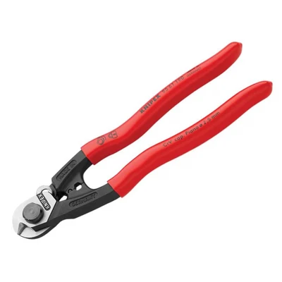 Image of Knipex Wire Rope Cutter forged plastic coated 190 mm (self service card/blister) 95 61 SB