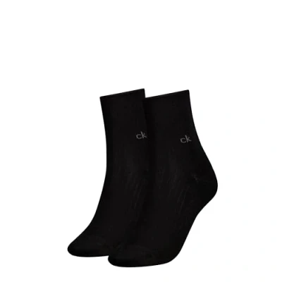 Image of Calvin Klein Socks Women&#039;s Organic Cotton Roll Top Sock, Black, 35 to 38 (Pack of 2)