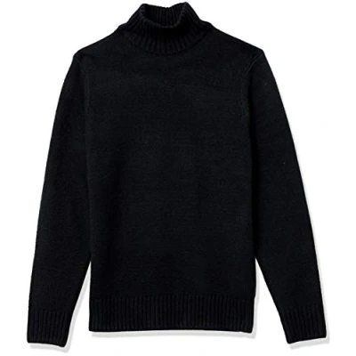 Image of Amazon Essentials Men&#039;s Long Sleeve Soft Touch Turtleneck Jumper, Black, L