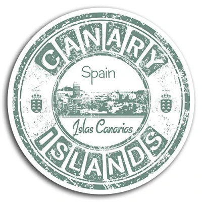 Image of 2 x 10cm Canary Islands Spain Vinyl Stickers Sticker Laptop Luggage #19493 (10cm Wide)