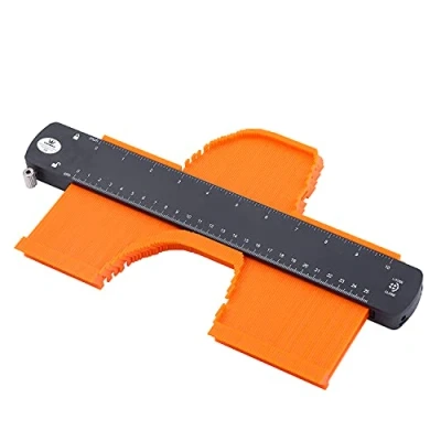 Image of TOPWAY Contour Gauge Profile Tool with Adjustable Lock, 10 Inch Precisely Copy Irregular Shape Duplicator Laminate Tiles Wood Edge Outline for Corners and Construction