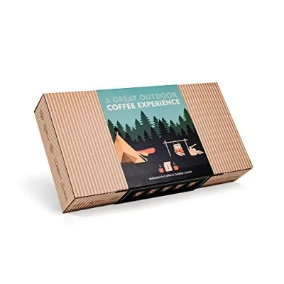 Image of Outdoor Coffee Gift Set for Men &amp; Women 10 of The World&#039;s Finest Single Estate Specialty Organic Coffees Brew Enjoy Anytime, Anywhere Camping Traveller Themed Assortment Box Him Her
