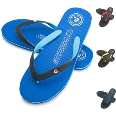 Image of Cressi Leaf Flip Flop Unisex Flops for Beach and Pool Blue, 3/4.5 UK 35/36 EU
