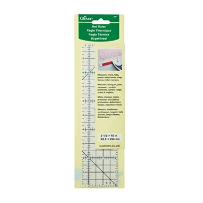 Image of Clover 7811 Hot Ruler Press Perfect, Acrylic, Multicolour, 8.89x31.11x0.25 cm