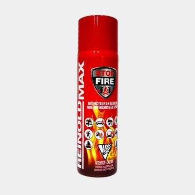 Image of Small Fire Extinguisher Home Aerosol for Kitchen, Fireplace All in 1 UK Water Mist 500ml