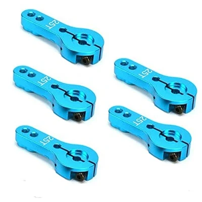 Image of WANGCL 5PCS 25T Servo Horn Aluminum Arm 35mm for RC Car Crawler Monster Trucks Compatible with FUTABA GM995 GM996R Blue