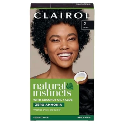 Image of Clairol Natural Instincts Semi Permanent No Ammonia Hair Dye, 2 Black