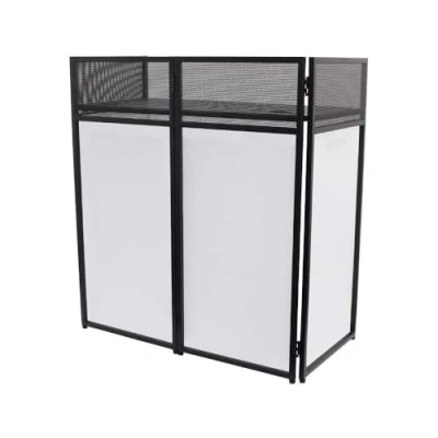 Image of TEK audio Compact Lightweight Foldable DJ Booth DB750 included carrying bag and Interchangeable white or black Panels