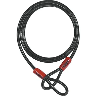 Image of ABUS Cobra 10 loop cable steel coated with plastic security for bicycle and motorbike accessories 3 metres long, mm thick, black