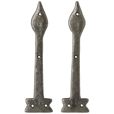 Image of IRONMONGERY WORLD® CAST Iron Vintage Old Style False Dummy Hinge Fronts Doors Gates (Leaf END 270MM X 70MM)