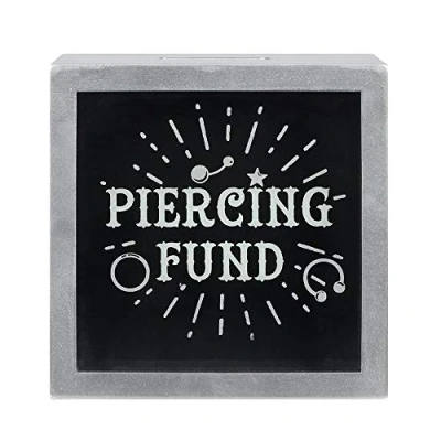 Image of Jones Home &amp; Gift Piercing Fund Glass Money Box with Wooden Frame