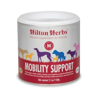 Image of Hilton Herbs Mobility Support Natural Dog Supplement. 100% Ingredients. Joints and Supplement for Dogs. Dogs with Devil’s Claw. MSM Rich Formula. 60 g