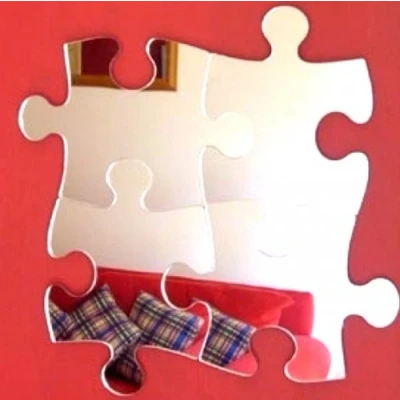 Image of Super Cool Creations 4 Piece Jigsaw Mirrors 32cm x