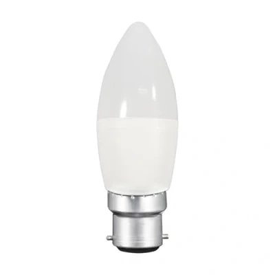 Image of Bright Source Non Dimmable Opal Frosted LED Candle Bulb, 4.8W, 470lm, B22 Bayonet, 4000K Cool White